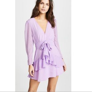For Love & Lemons Tarta Long Sleeve Mini Dress